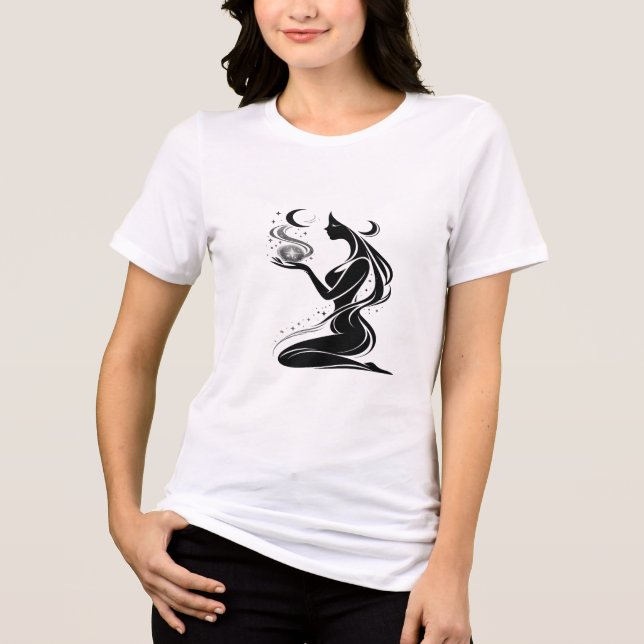 Camiseta Triblenda Abstract Feminine Silhouette Art T-Shirt for Women (Anverso)