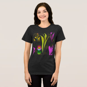 Camiseta Triblenda Abstract Floral with Spirals 1