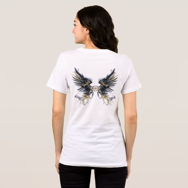 Camiseta Triblenda Abstract Wings Art Women’s T-Shirt | Modern Street (Reverso Completo)