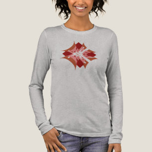 Camiseta Triblenda Abstracto Rojo Beige Rosa Floral Diamante Pop Art