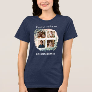 Camiseta Triblenda Abuela te amamos 6 Collage de Fotos Eucalipto