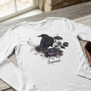 Camiseta Triblenda Academia Oscura Cuervo Gótico Malhumorado