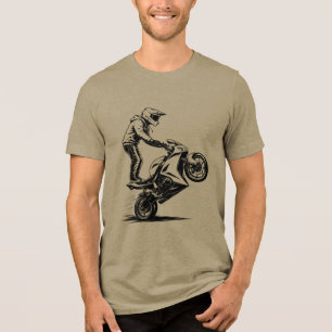 Camiseta Triblenda Acrobacias en Moto de Deportes 