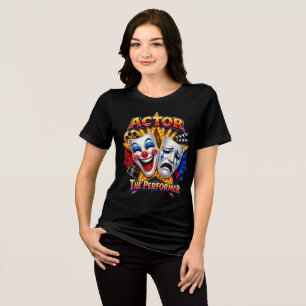 Camiseta Triblenda Actor - La Intérprete Bella+Canvas Mujer Oscuro