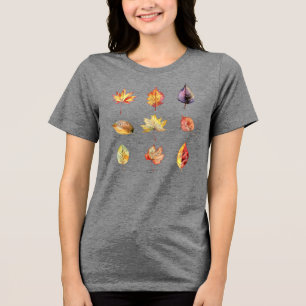 Camiseta Triblenda Acuarela de otoño deja gráfico