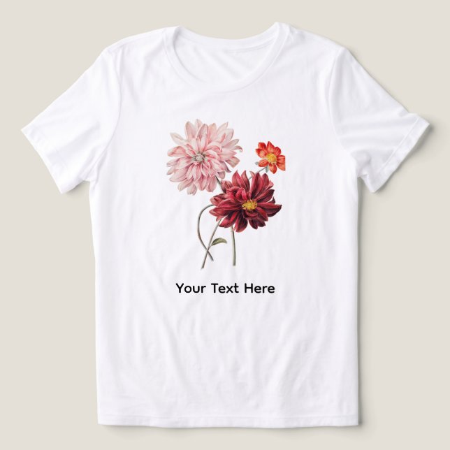 Camiseta Triblenda Acuarela Floral Botánica (Diseño delantero )