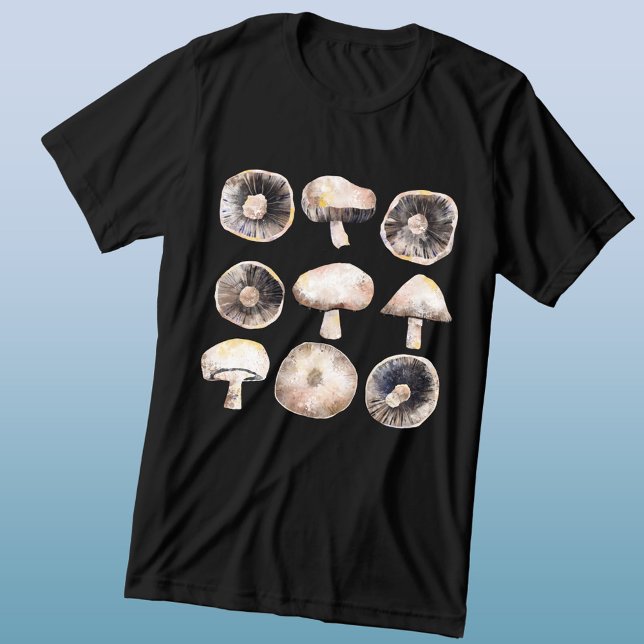 Camiseta Triblenda Acuarela para hongos (Mushroom and toadstool fungi art triblend t-shirt)