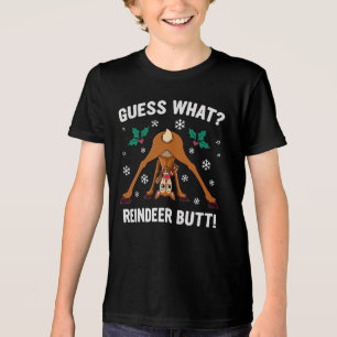 Camiseta Triblenda Adivina Qué Chiste De Navidad De Trasero De Reno