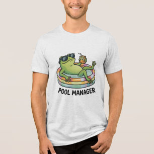 Camiseta Triblenda Administrador de Piscina Rana Divertida Verano Car