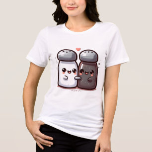 Camiseta Triblenda Adorable diseño de sales y parejas de pepino