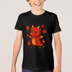 Camiseta Triblenda Adorable Dragón Afortunado – Linternas Kawaii de P