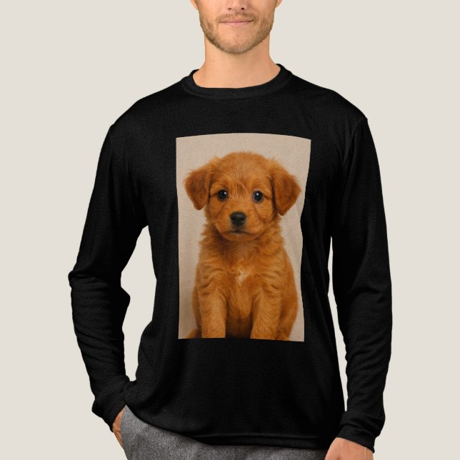 Camiseta Triblenda Adorable Fluffy Puppy Face | Cute Dog Lover T-Shir (Anverso)