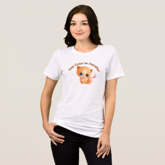 Camiseta Triblenda Adorable Naranja Kitten Design