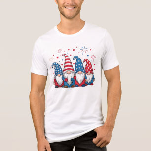 Camiseta Triblenda Adorables Gnomos de Dibujos Animados de EE. UU.-68