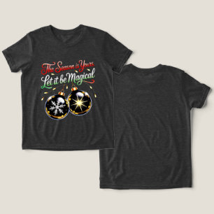 Camiseta Triblenda Adorno Mágico de Navidad para Niñas Encantador Fes