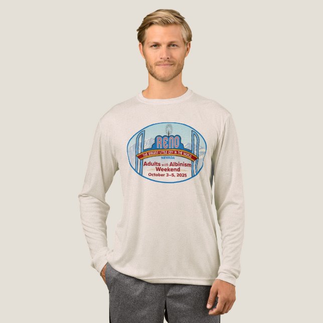 Camiseta Triblenda Adultos con Albinismo Fin de Semana Reno Tee (Anverso Completo)