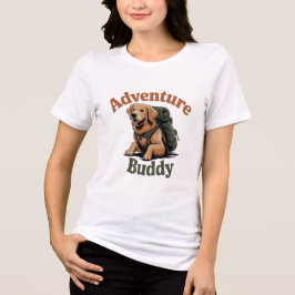 Camiseta Triblenda Adventure Buddy Golden Retriever Hiking Dog Women 