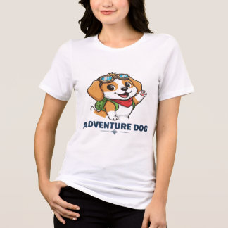 Camiseta Triblenda Adventure Dog T-Shirt -Cute Puppy Goggles Graphic