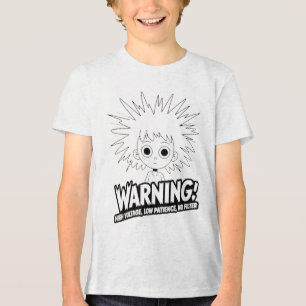 Camiseta Triblenda ¡Advertencia! Alta Tensión, Baja Paciencia, ¡Sin F
