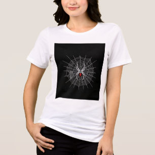 Camiseta Triblenda Aesthe Vintage Corazón Telaraña Viuda Negra Gótica