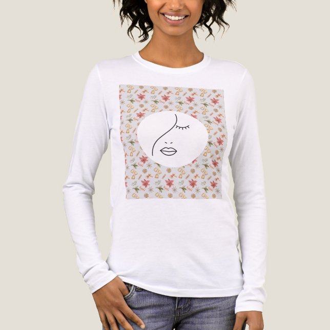 Camiseta Triblenda Afiche de la mujer de la belleza de la cara (Anverso)
