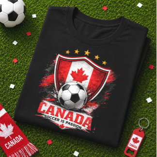 Camiseta Triblenda Aficionado de Fútbol de Canadá Copa Mundial de Fút