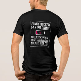Camiseta Triblenda Aficionado Divertido de Fútbol Alerta Batería Baja