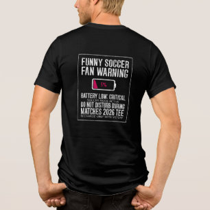 Camiseta Triblenda Aficionado Divertido de Fútbol Alerta Batería Baja