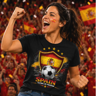 Camiseta Triblenda Aficionado Fútbol España La Roja Mundial Fútbol