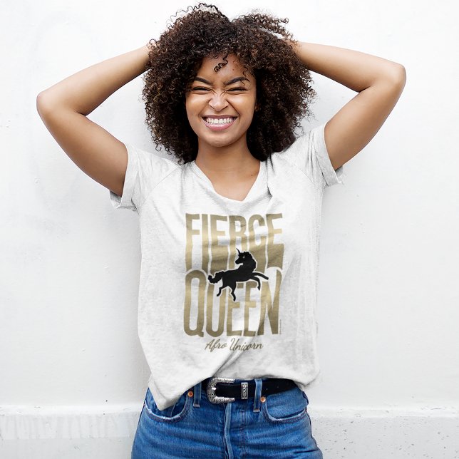 Camiseta Triblenda Afo Unicorn Fierce Queen (Person wearing t-shirt)
