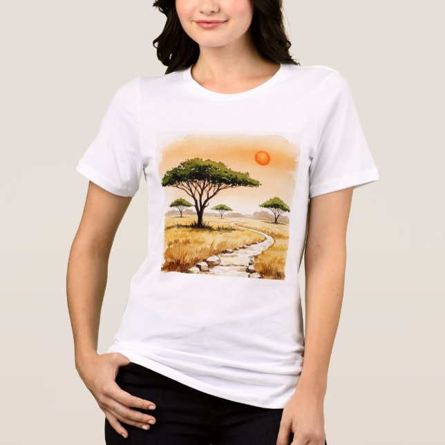 Camiseta Triblenda African savannah landscape (Anverso)