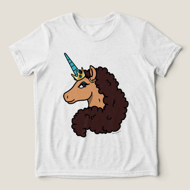 Camiseta Triblenda Afro Unicornio | Divino (Diseño delantero )