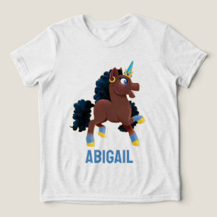 Camiseta Triblenda Afro Unicornio   Prancing mágico