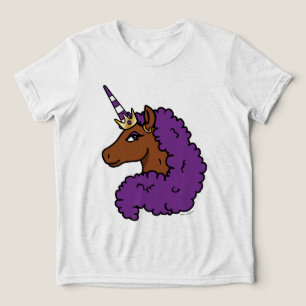 Camiseta Triblenda Afro Unicornio púrpura
