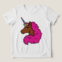 Afro Unicornio rosa caliente