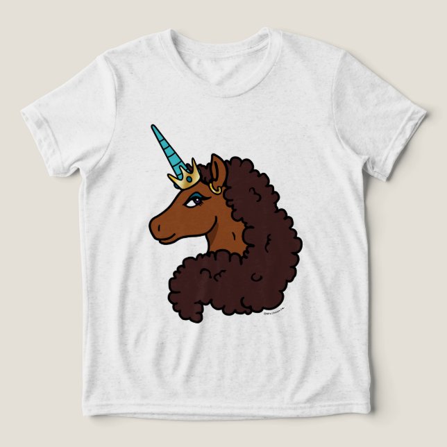 Camiseta Triblenda Afro Unicornio | Único (Diseño delantero )