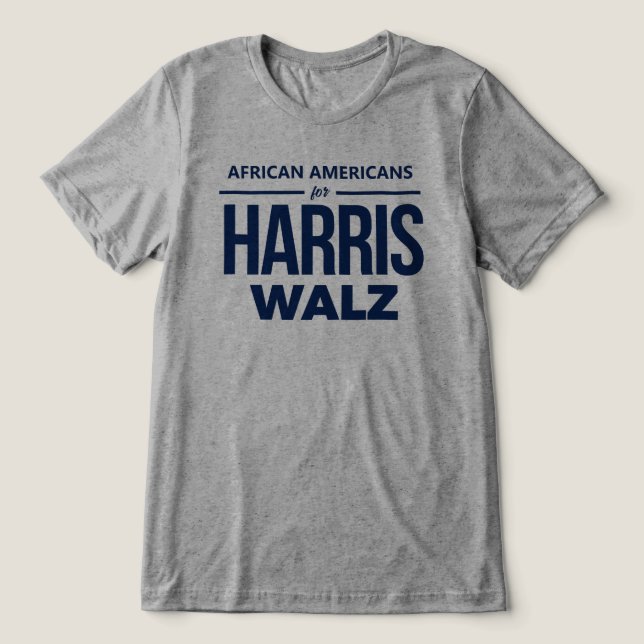 Camiseta Triblenda Afroamericanos por Harris Walz (Diseño delantero )