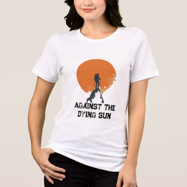 Camiseta Triblenda Against the Dying Sun, Sanding with the Sun Peak  (Anverso)