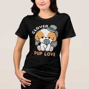 Camiseta Triblenda Agarre afortunado con Clover - Regalo del Día de S