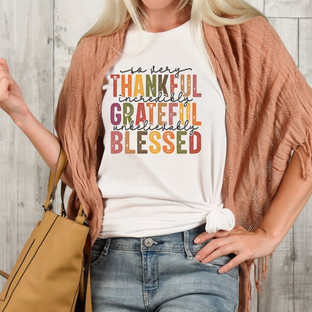 Camiseta Triblenda Agradecidos agradecimientos a la bendición de la c (Subido por el creador)