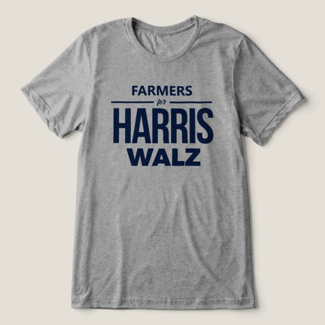 Camiseta Triblenda Agricultores para Harris Walz (Diseño delantero )
