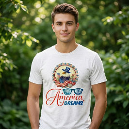 Camiseta Triblenda Águila calva Sueños de América Independencia Patri
