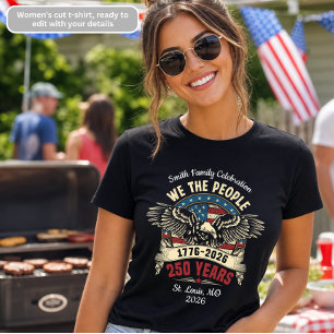 Camiseta Triblenda Águila Patriótica 250 Aniversario Mujeres América