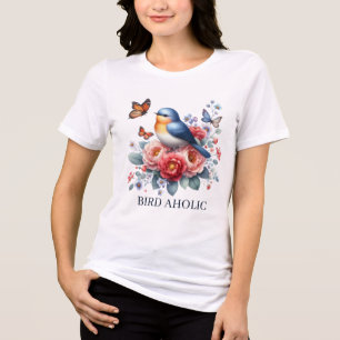 Camiseta Triblenda Aholic pájaro gracioso añadir texto