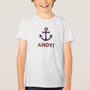 Camiseta Triblenda ¡AHOY! Buoy + Anchor Diseño Rojo+Azul