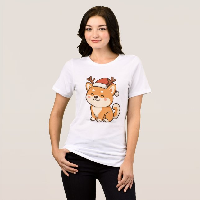 Camiseta Triblenda AKITA INU CHRISTMAS FUNNY T-Shirt (Anverso Completo)