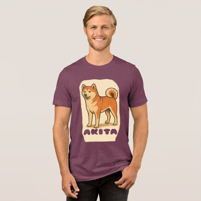 Camiseta Triblenda AKITA INU DOG T-Shirt (Anverso Completa)