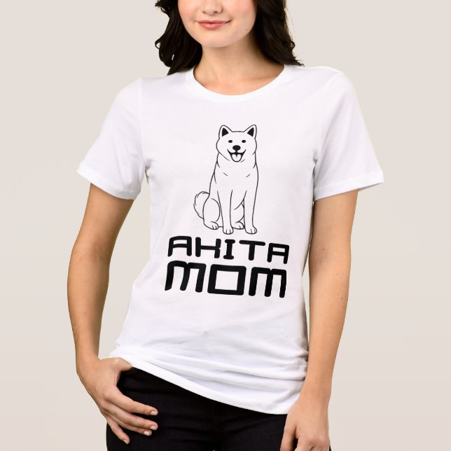 Camiseta Triblenda  Akita Mom T-Shirt (Anverso)