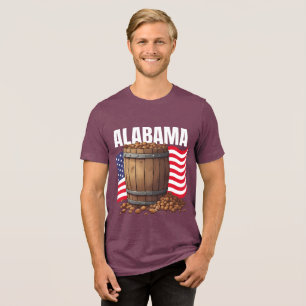 Camiseta Triblenda Alabama Hombres Bella+Canvas Oscuro