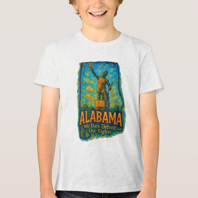 Camiseta Triblenda Alabama “We Dare Defend Our Rights” T-Shirt (Anverso)